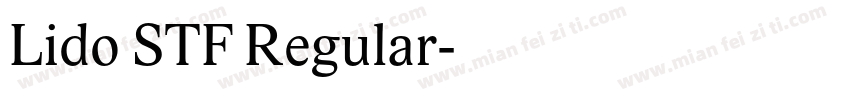 Lido STF Regular字体转换